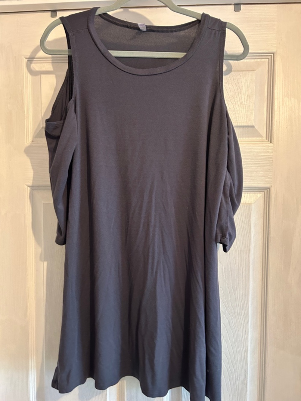 Popana Charcoal Cold-Shoulder Mini Dress